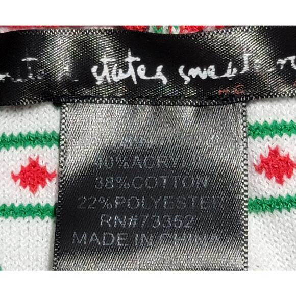 United States Sweater Green Red Reindeer Print Christmas Legging 1X Stretch Soft - Picture 3 of 5